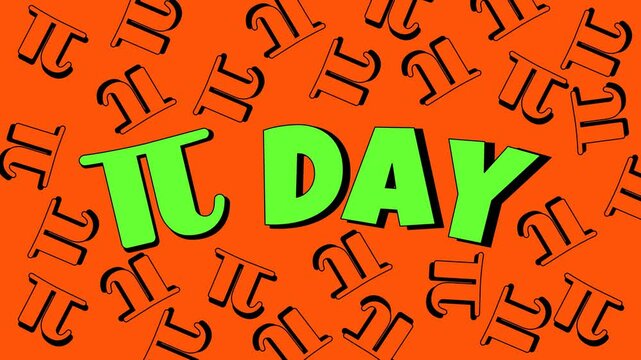 pi day background illustration animation
