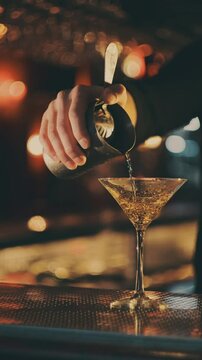 Delicious cocktail at the bar