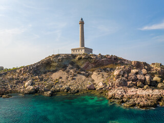 Faro del Cabo de Palos en Cartagena, Murcia, España