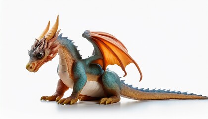 날개가 달린 작은 드래곤 캐릭터가 귀엽게 앉아 있는 디자인