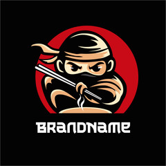 ninja character vector illustration