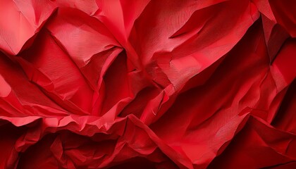 crumpled red paper texture abstract art concept