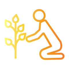 farmer Line Gradient Icon