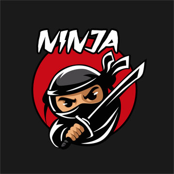 ninja character vector illustration