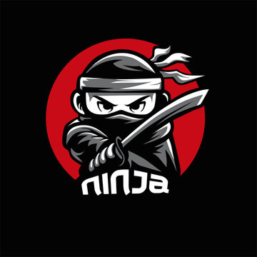 ninja character vector illustration