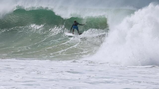 Surfer Riding Waves at Snapper Rocks