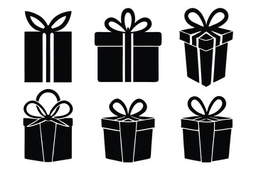 set of gift boxes vector illustration