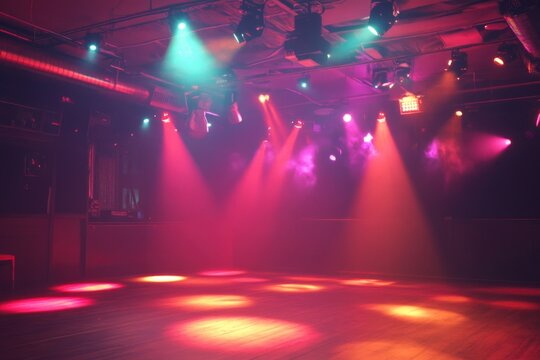 A room filled with many lights on the floor, ideal for photography or creative projects