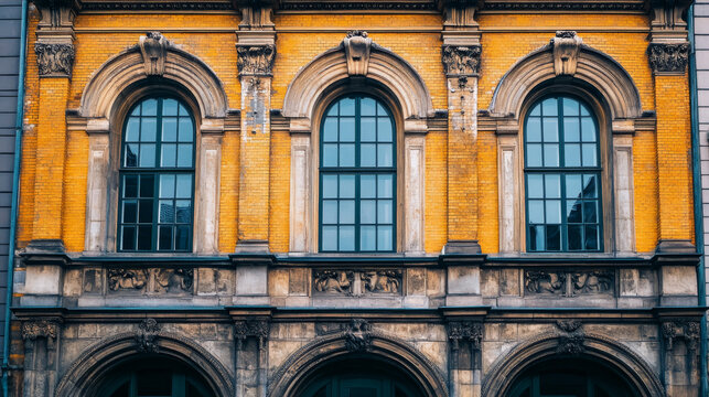 A striking close-up of the Royal Danish Theatre facade in Copenhagen, showcasing minimalist urban architecture