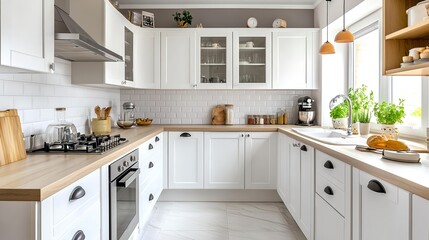 Modern White Kitchen Interior Design - Minimalist design