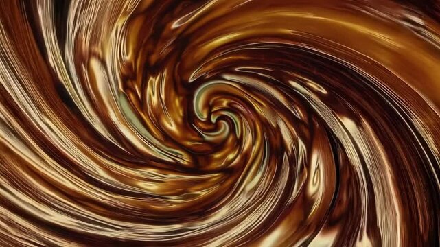 Mesmerizing chocolate spiral swirls create hypnotic movement flow