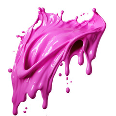 Naklejka premium Pink Drip Melted on transparent background