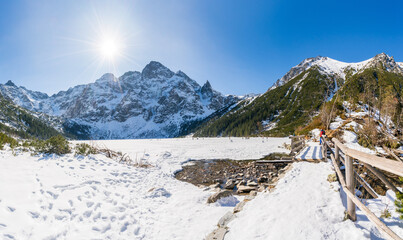 Frozen Sea Eye lake in Tatra mountains. Poland  © Pawel Pajor