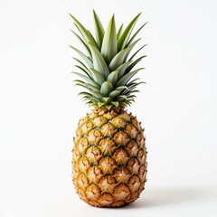 Fototapeta premium Whole Pineapple on White Background
