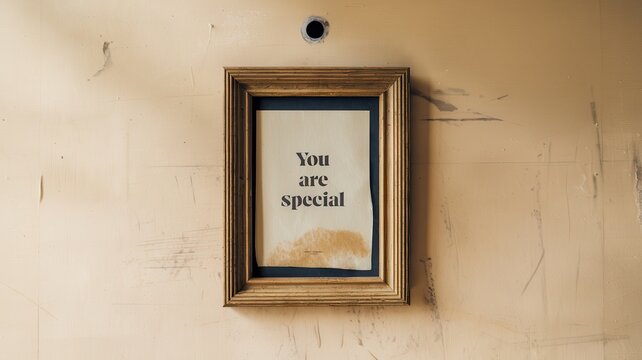 Framed Inspirational Quote: You Are Special