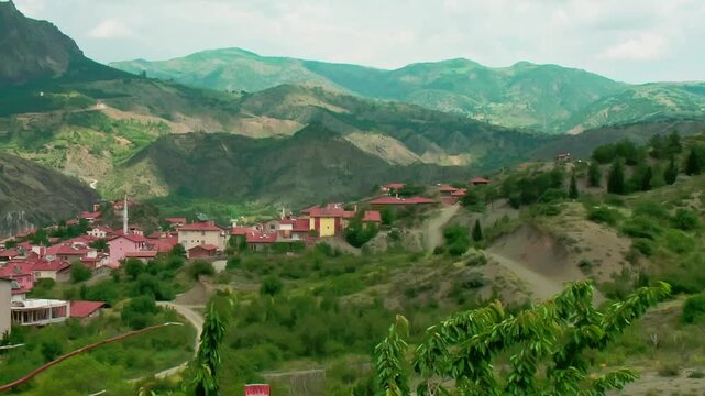City in the valley, Iskilip Corum Turkey