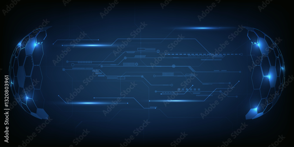 Canvas Prints abstract technology background. futuristic digital space technology concept.