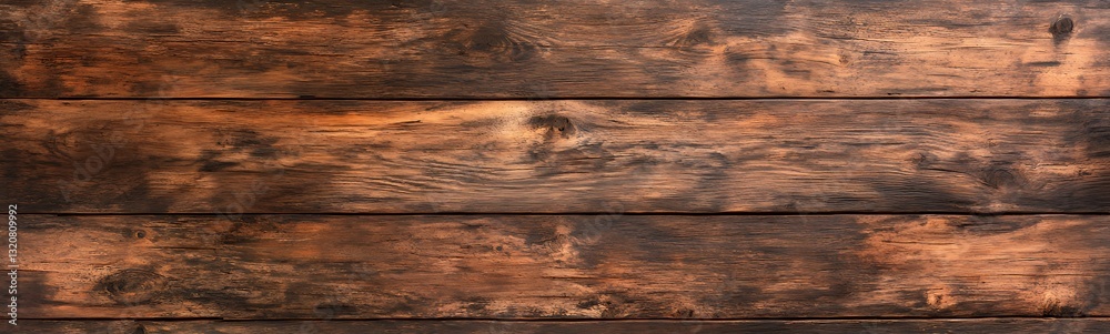 Poster Rustic wooden planks with a weathered texture, creating a warm and inviting atmosphere.