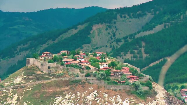 city ​​built inside a castle, iskilip castle, Corum, Turkey