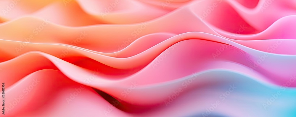 Aufkleber 3D abstract art background concept. A vibrant wave of colorful fabric creating a soothing visual effect.