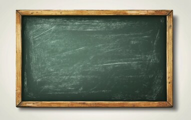 Blank Chalkboard with Wooden Frame Ready for Text or Graphics