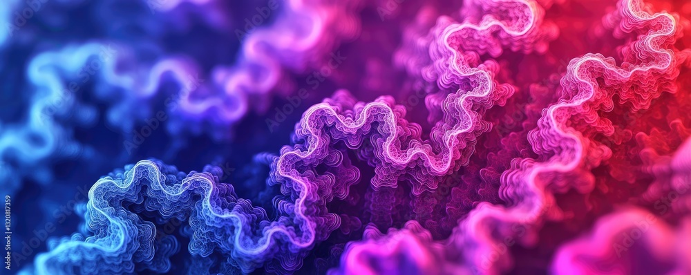 Poster 3D abstract art background concept. Abstract colorful waves creating a dynamic and vibrant visual experience.