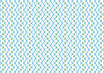 Fototapeta premium blue line zig zag vertical column, cross plus repeat pattern design for fabric print
