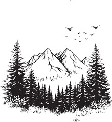 Fototapeta premium winter landscape with trees