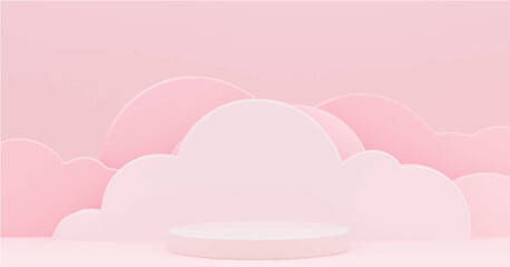 Abstract pink background with stripes and space for text.