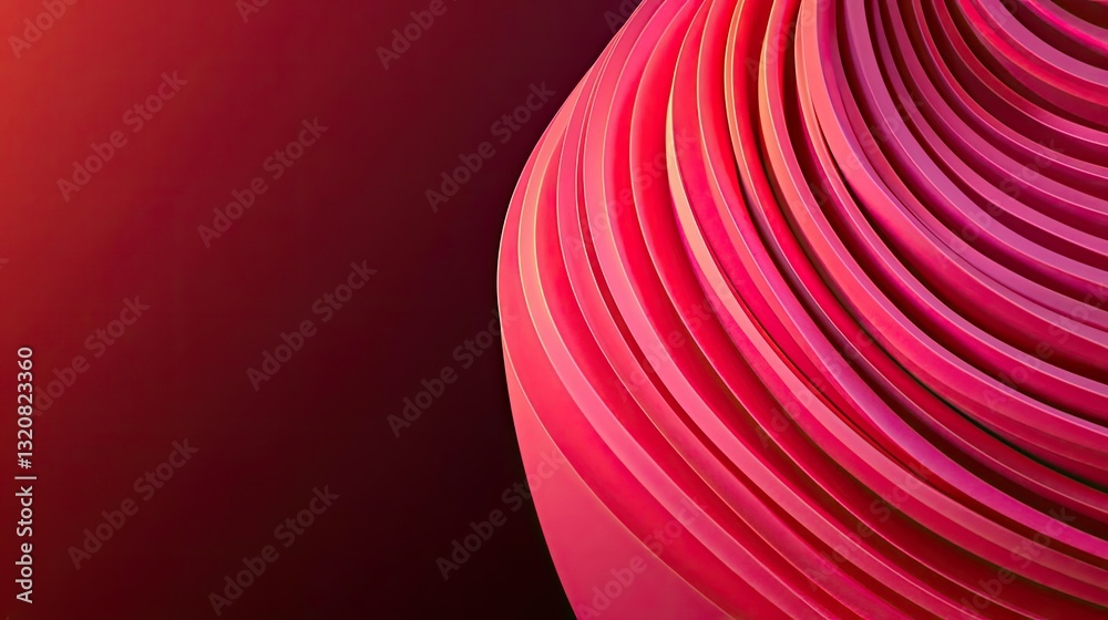 Poster Geometric pattern design abstract background idea. Abstract red wave shadows create a dynamic and modern background for design projects.