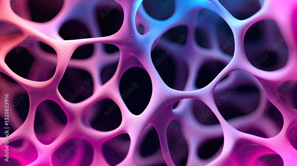Poster 3D abstract art background concept. Abstract design of colorful cellular structure with dynamic patterns and textures.