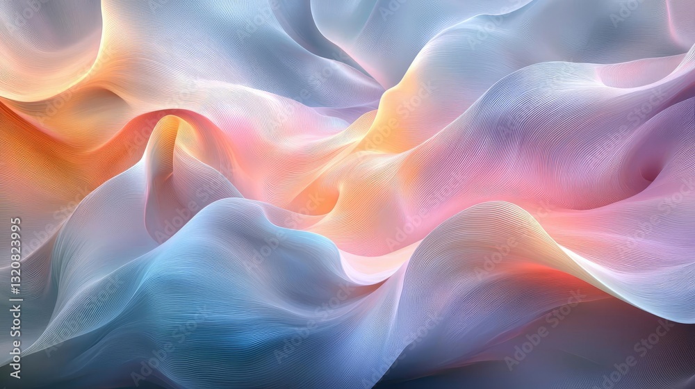 Aufkleber 3d abstract art background concept. a vibrant swirl of soft colors blending seamlessly in an abstrac