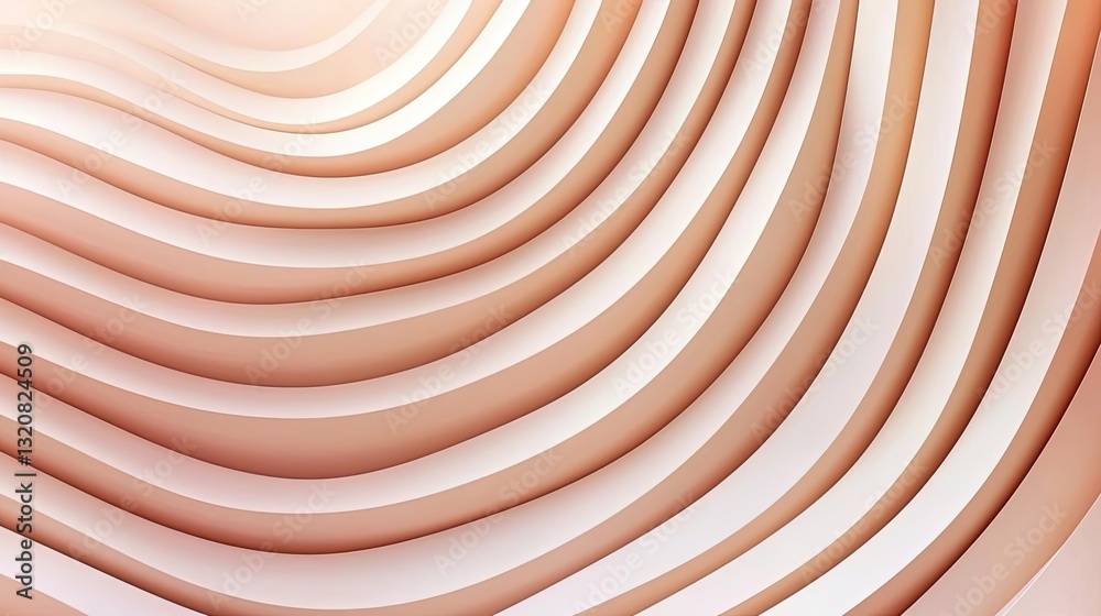 Leinwandbilder Geometric pattern design abstract background idea. Abstract wave pattern in soft tones creates a harmonious visual experience.