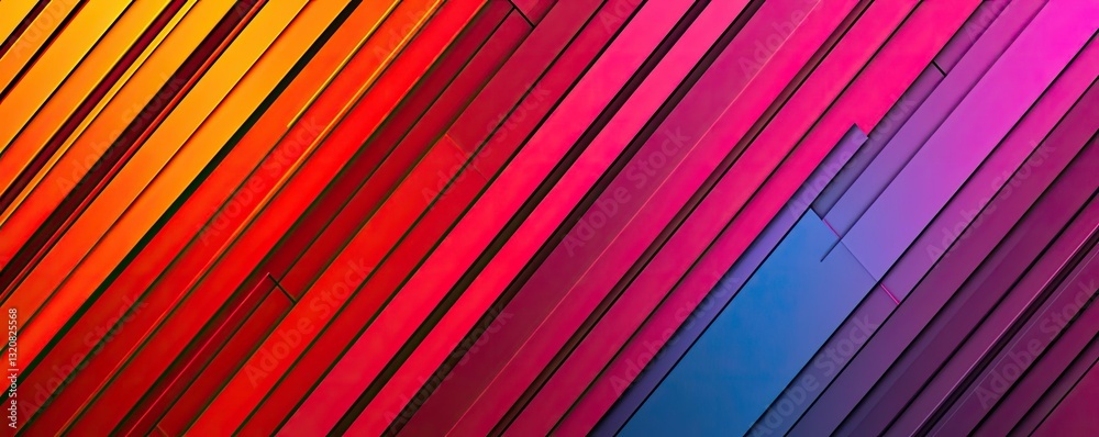 Aufkleber Geometric pattern design abstract background idea. Vibrant diagonal lines in a rainbow of colors creating a dynamic abstract background.