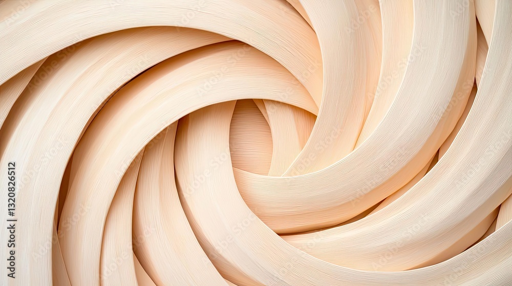 Poster geometric shapes illustration abstract background idea. a smooth swirl of cream-colored texture, ide