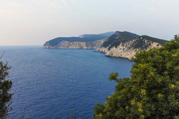 Naklejka premium Panoramic view of coastline of Lefkada, Greece