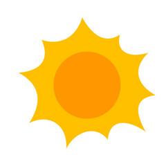 照りつける太陽のイラスト