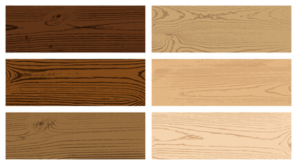 Wood texture set, wood background collection, wood sample