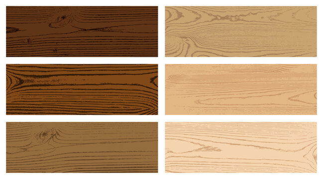 Wood texture set, wood background collection, wood sample