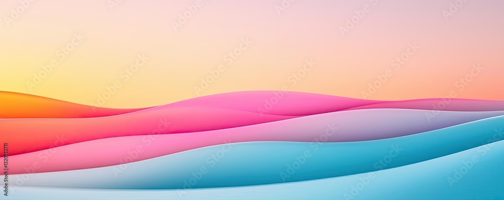 Poster geometric pattern design abstract background idea. vibrant waves of colors blend beautifully in a se