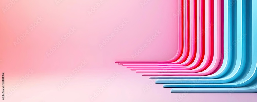 Poster geometric shapes illustration abstract background idea. a colorful abstract background with curved l