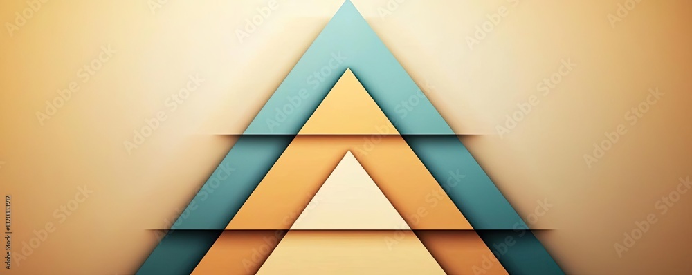 Leinwandbilder geometric shapes illustration abstract background idea. abstract layered shapes in warm colors creat