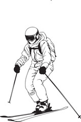 skier with snowboard