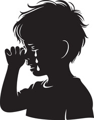 Child crying vector illustration