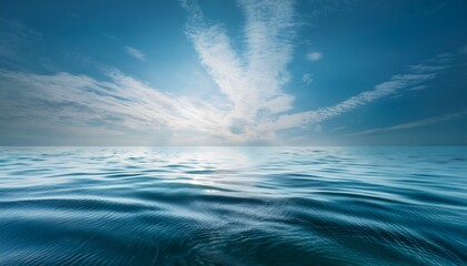 Obraz premium Calm Water Reflection Background. Elegant & modern texture. Soft light reflection on water surface. Serene & minimalist design