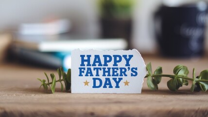 Happy Father's Day! A heartwarming message with greenery.