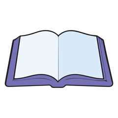 Fototapeta premium Open Book Illustration in Pastel Purple