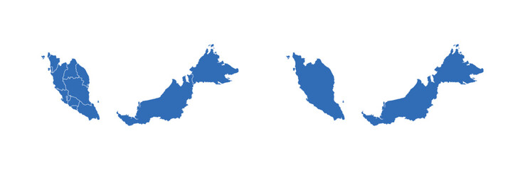 
Malaysia Map vector icon. Minimalistic Colorful Map of Malaysia.
