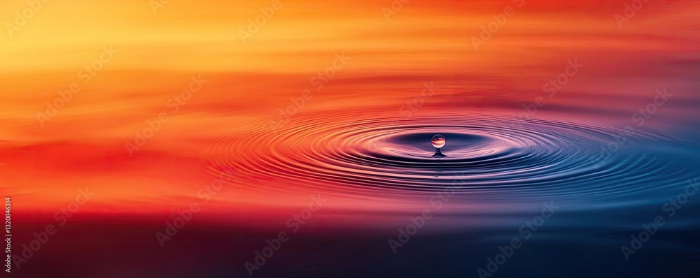 Poster abstract art background concept. vibrant abstract water ripple with colorful gradient reflecting the