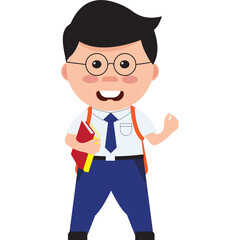 Cute Student Illustration 